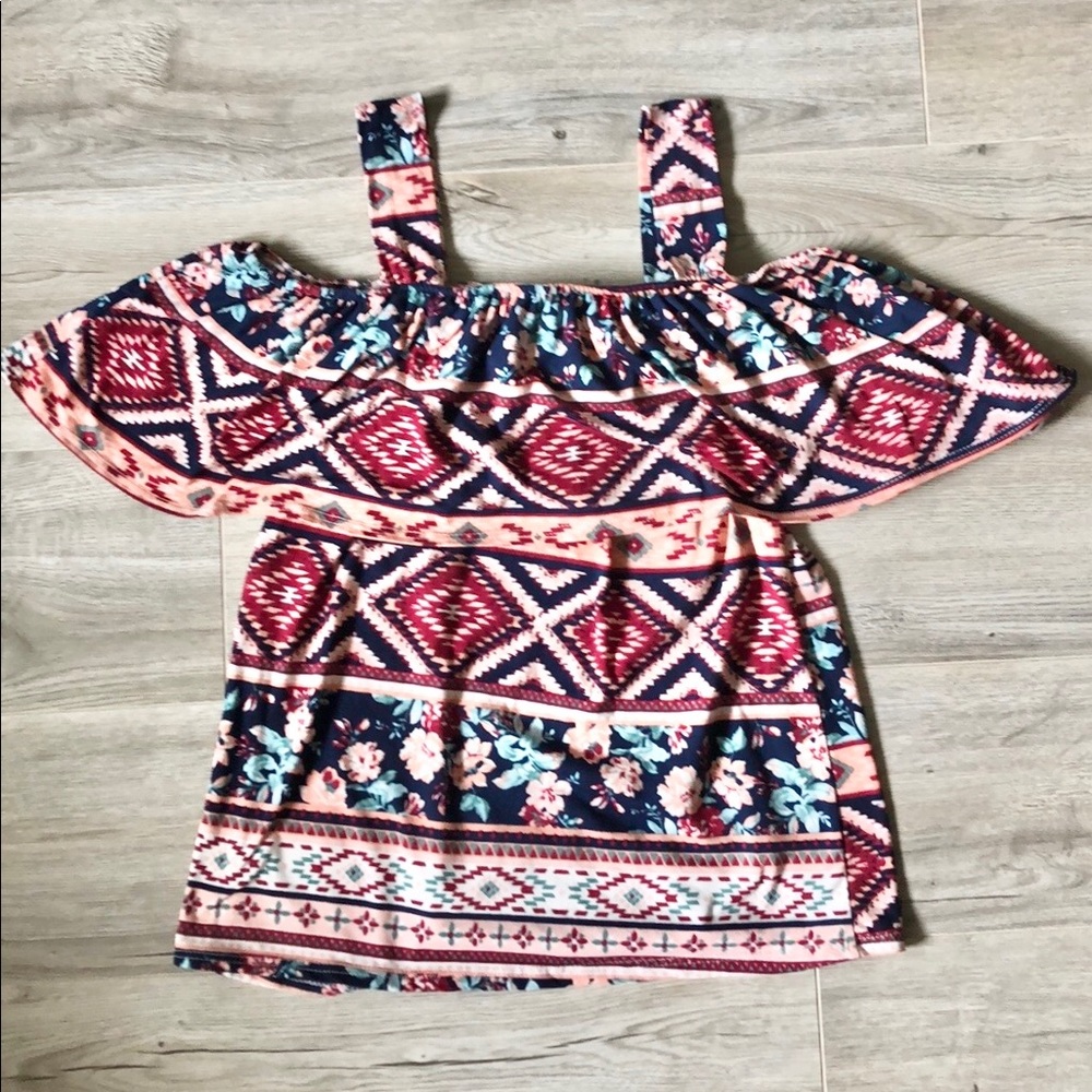 Off the Shoulder Patterned Top - Picture 1 of 2